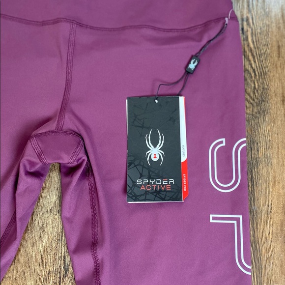 Leggins Spyder Active Rojo Compression Active M Logo ON leg nuevo con etiqueta - Picture 3 of 6